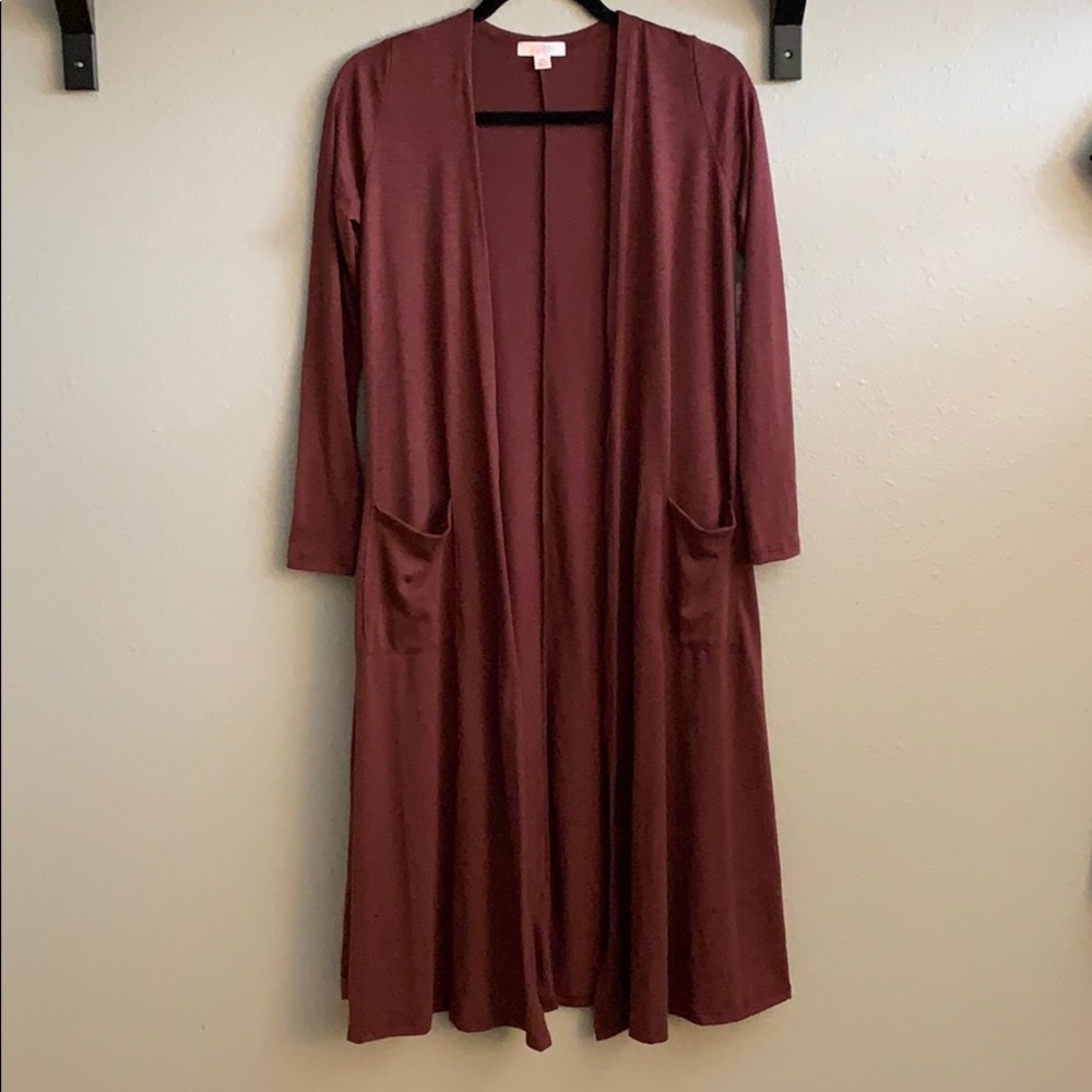 LuLaRoe Heathered Maroon Sarah Size XS - NWT